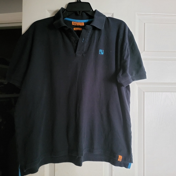 Anthony Quintana (AQ) Athletic Fit Navy Blue short-sleeved polo shirt. - Picture 2 of 4